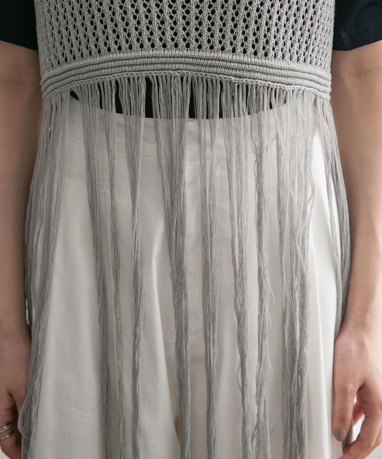  「フリンジニットタンクトップ」|ニット・セーター|