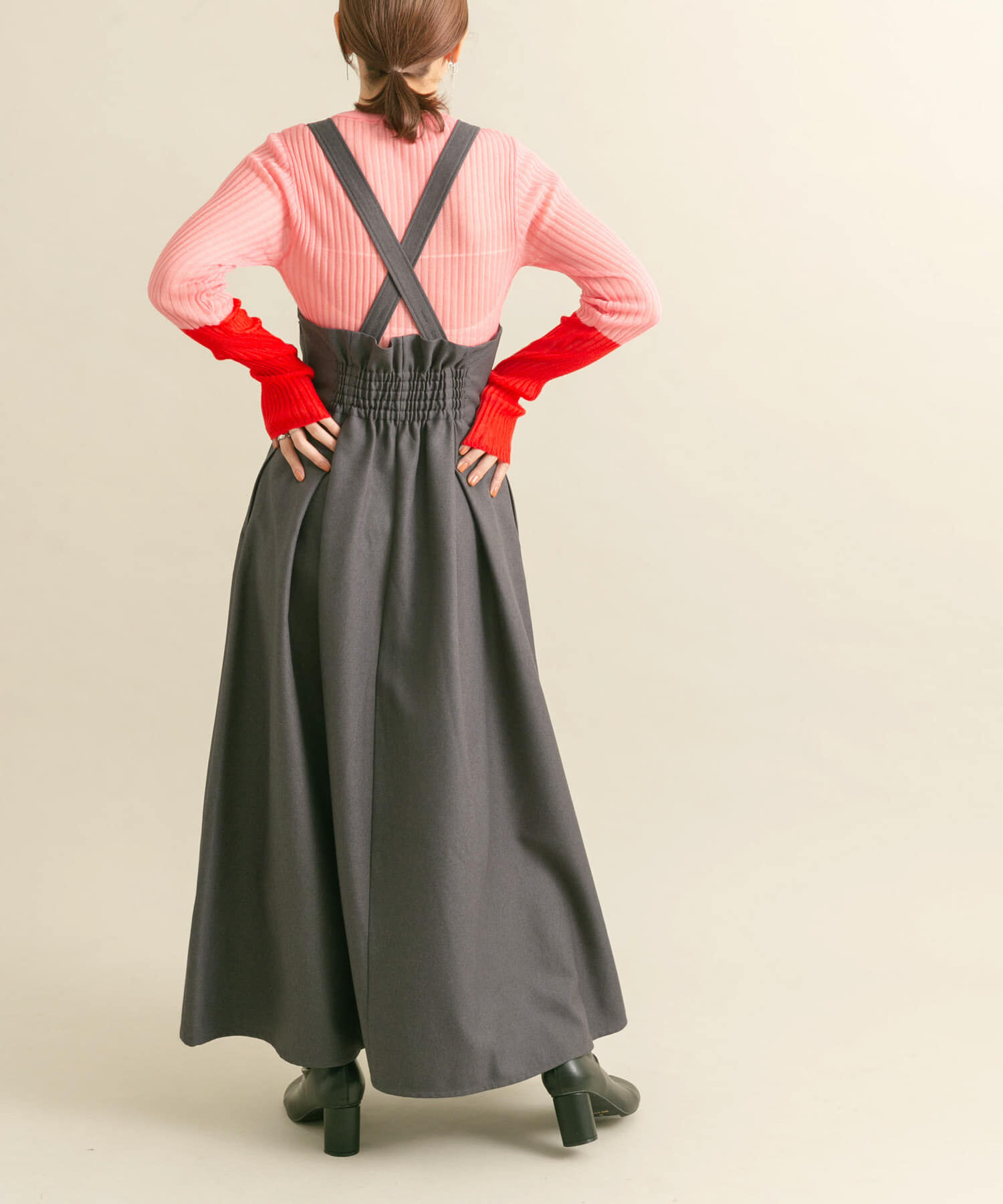  「フロントタックジャンパースカート」|ワンピース|