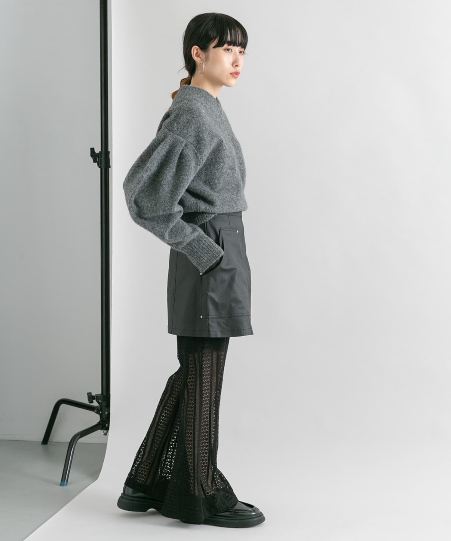  「コーティングミニスカート」|スカート|