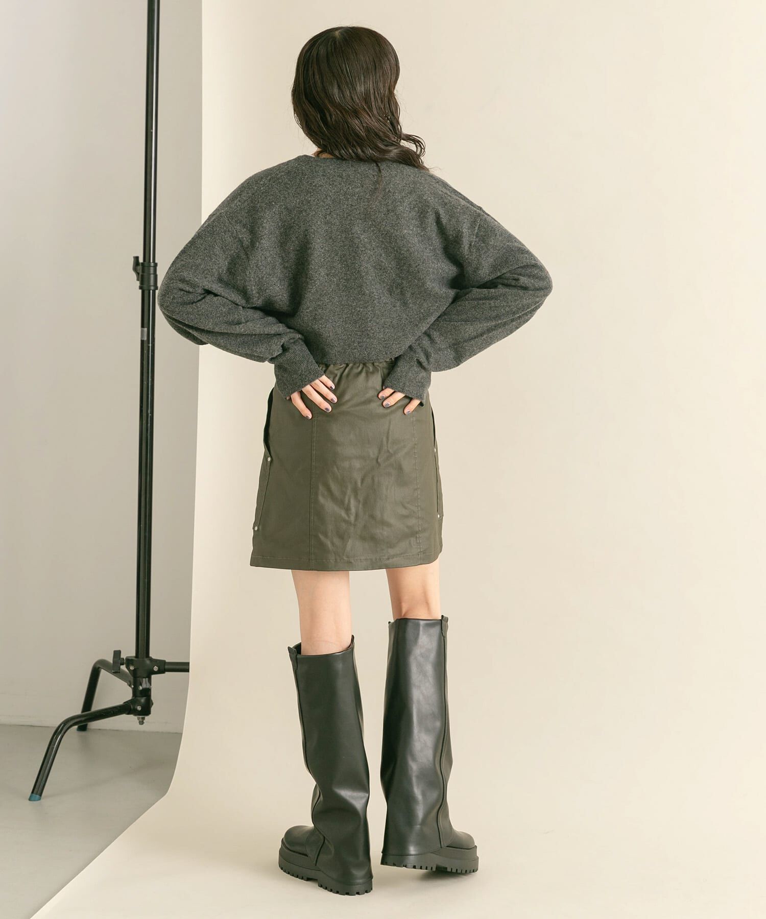  「コーティングミニスカート」|スカート|