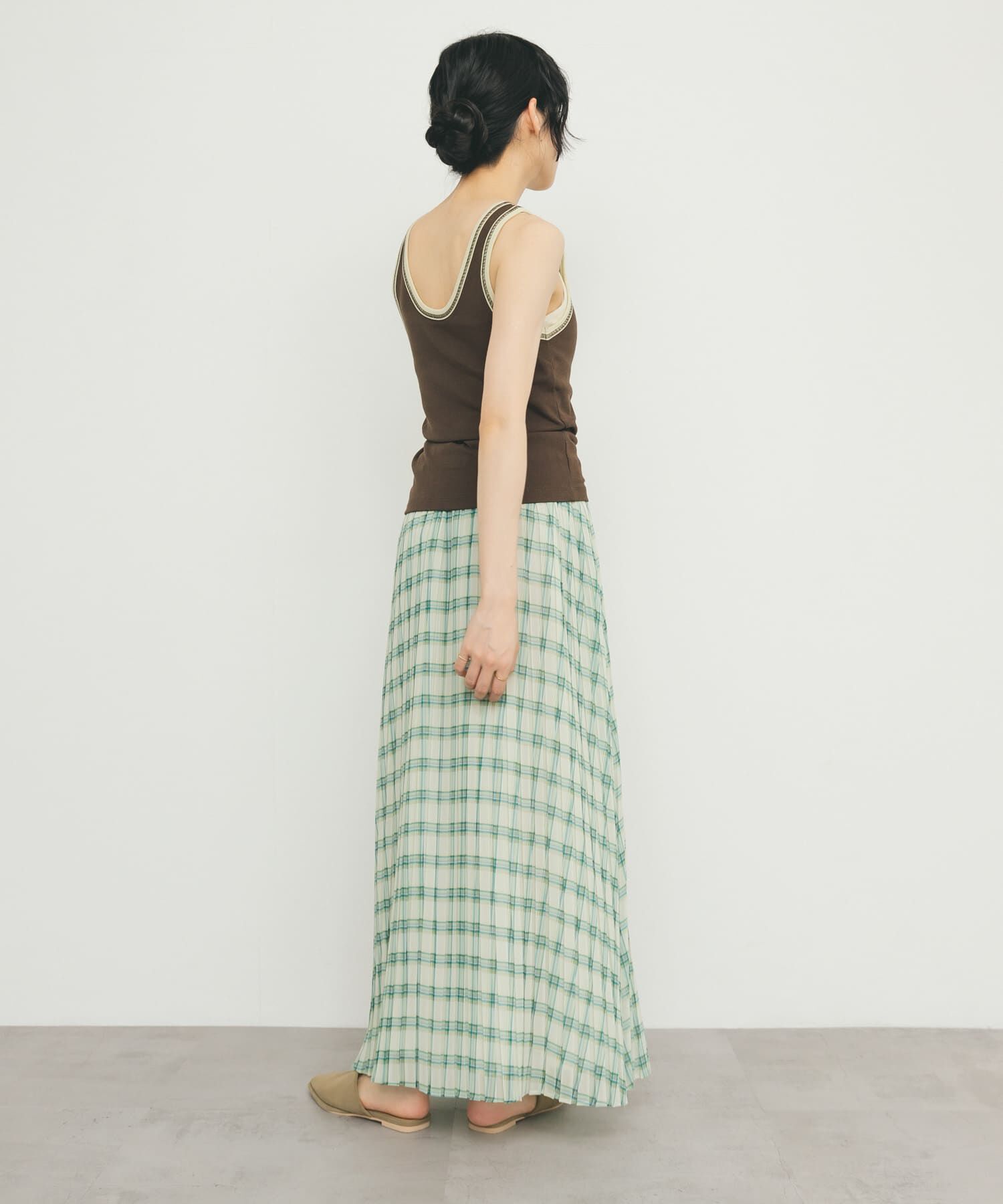  「シアーチェックプリーツスカート」|スカート|