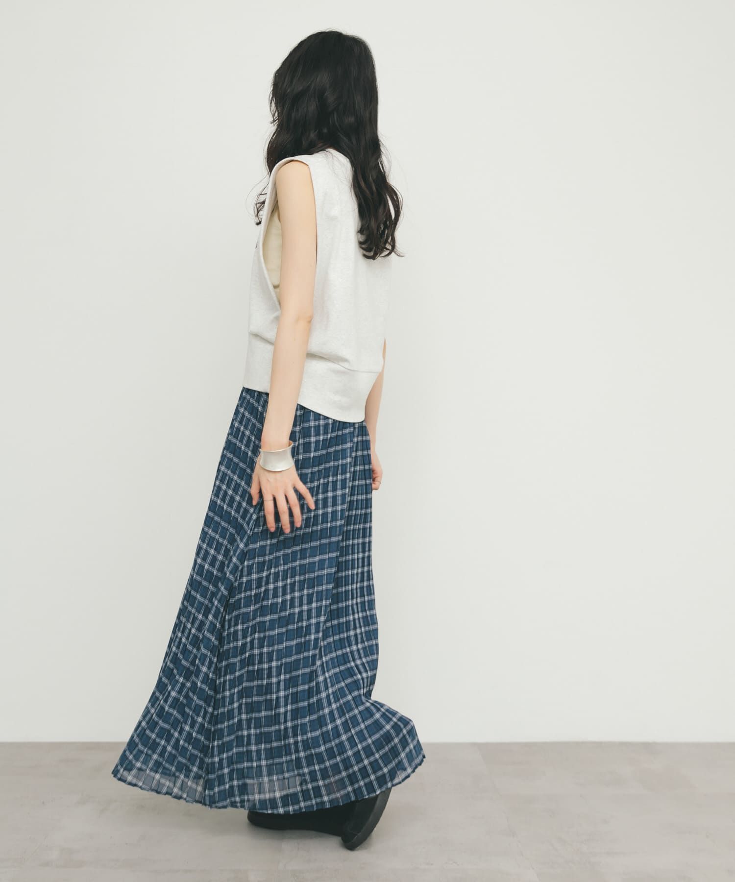 「シアーチェックプリーツスカート」|スカート|