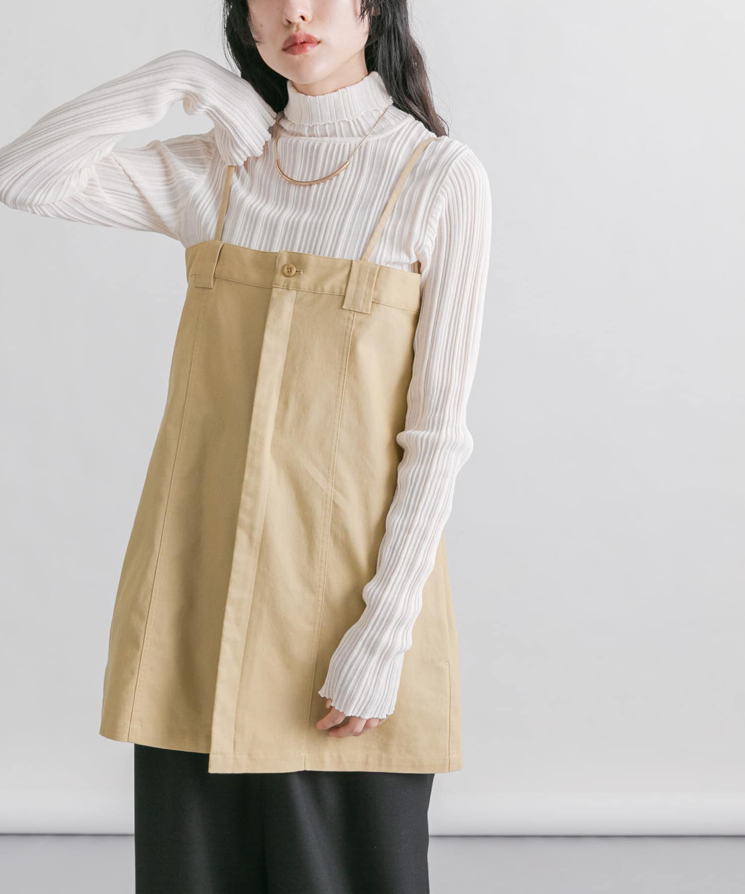  「フロントZIPミニワンピース」|ワンピース|