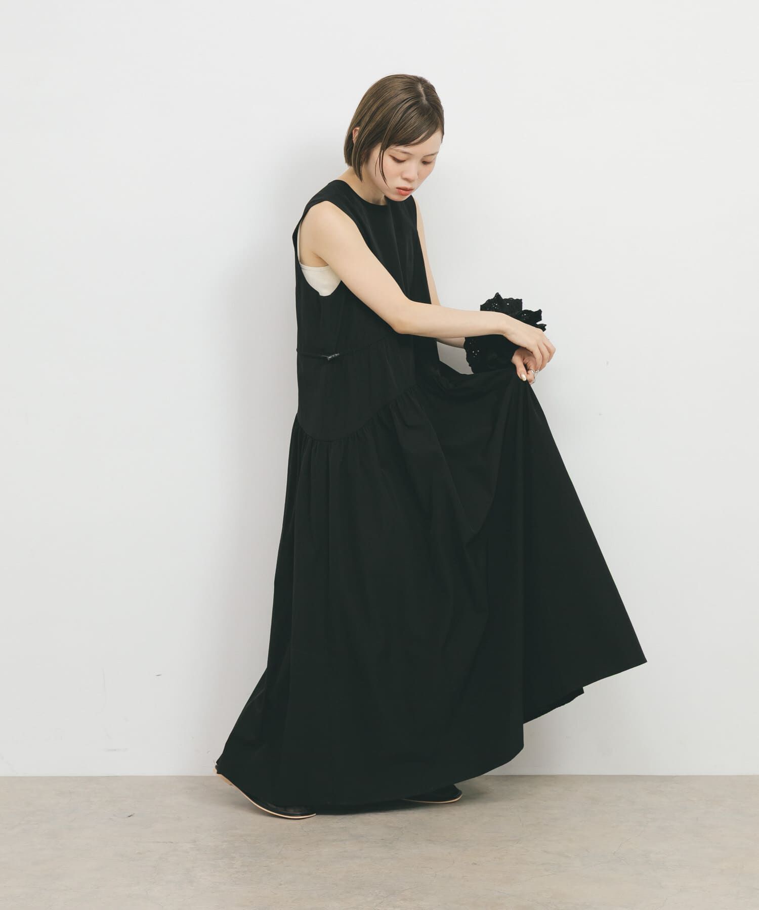  「ノースリーブドロストワンピース」|ワンピース|