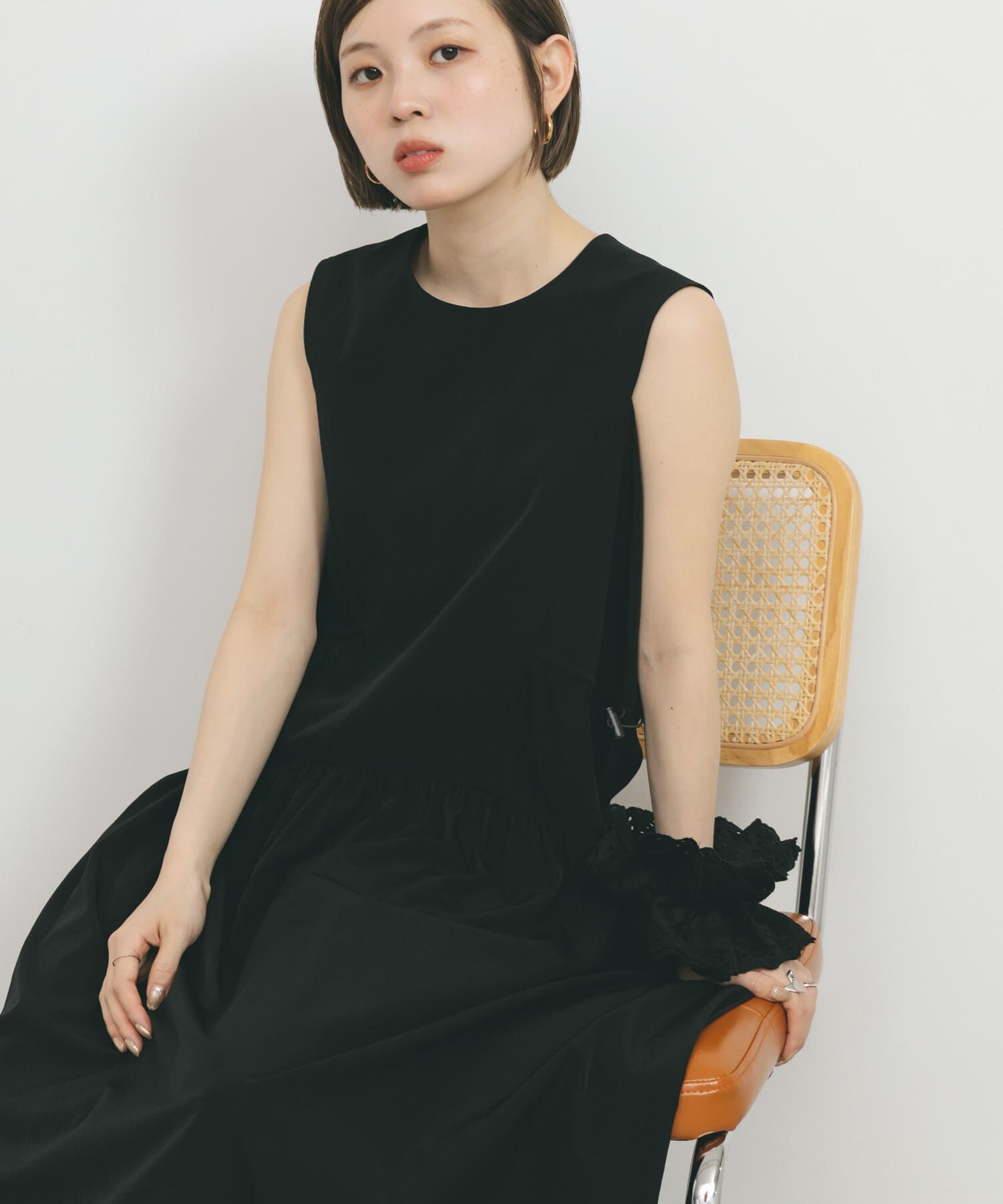  「ノースリーブドロストワンピース」|ワンピース|