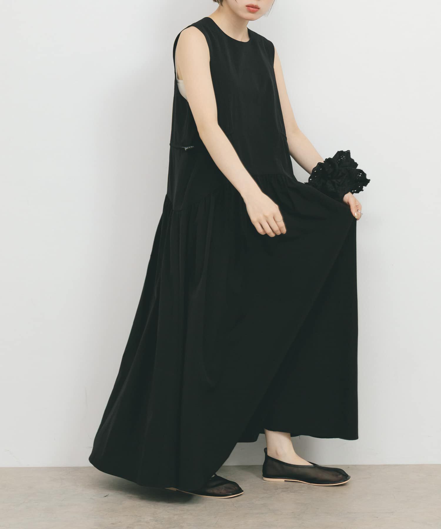  「ノースリーブドロストワンピース」|ワンピース|