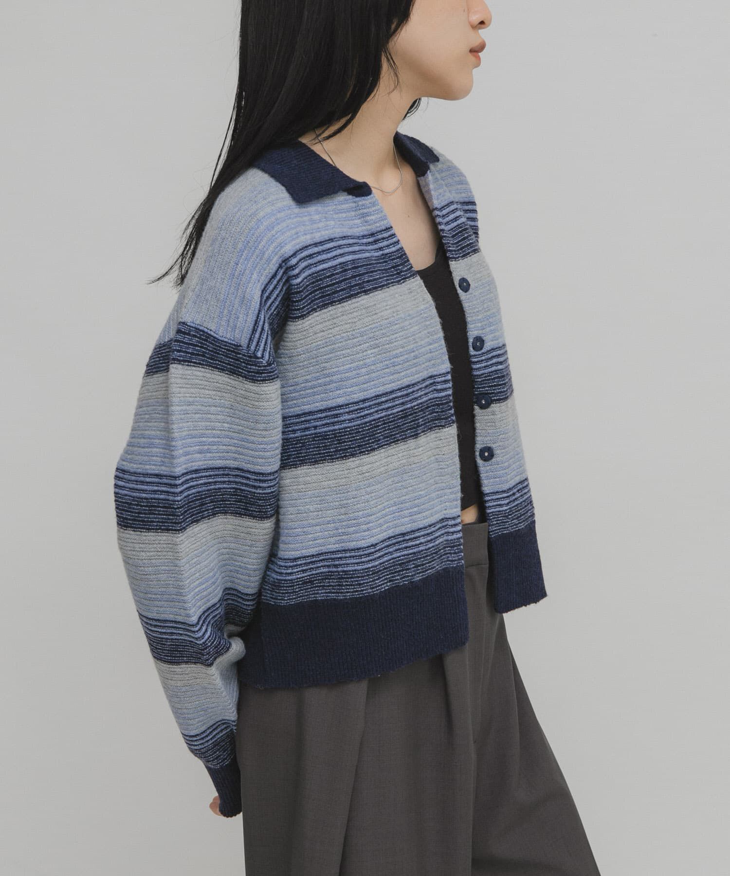  「グラデーションボーダーカーディガン」|カーディガン|