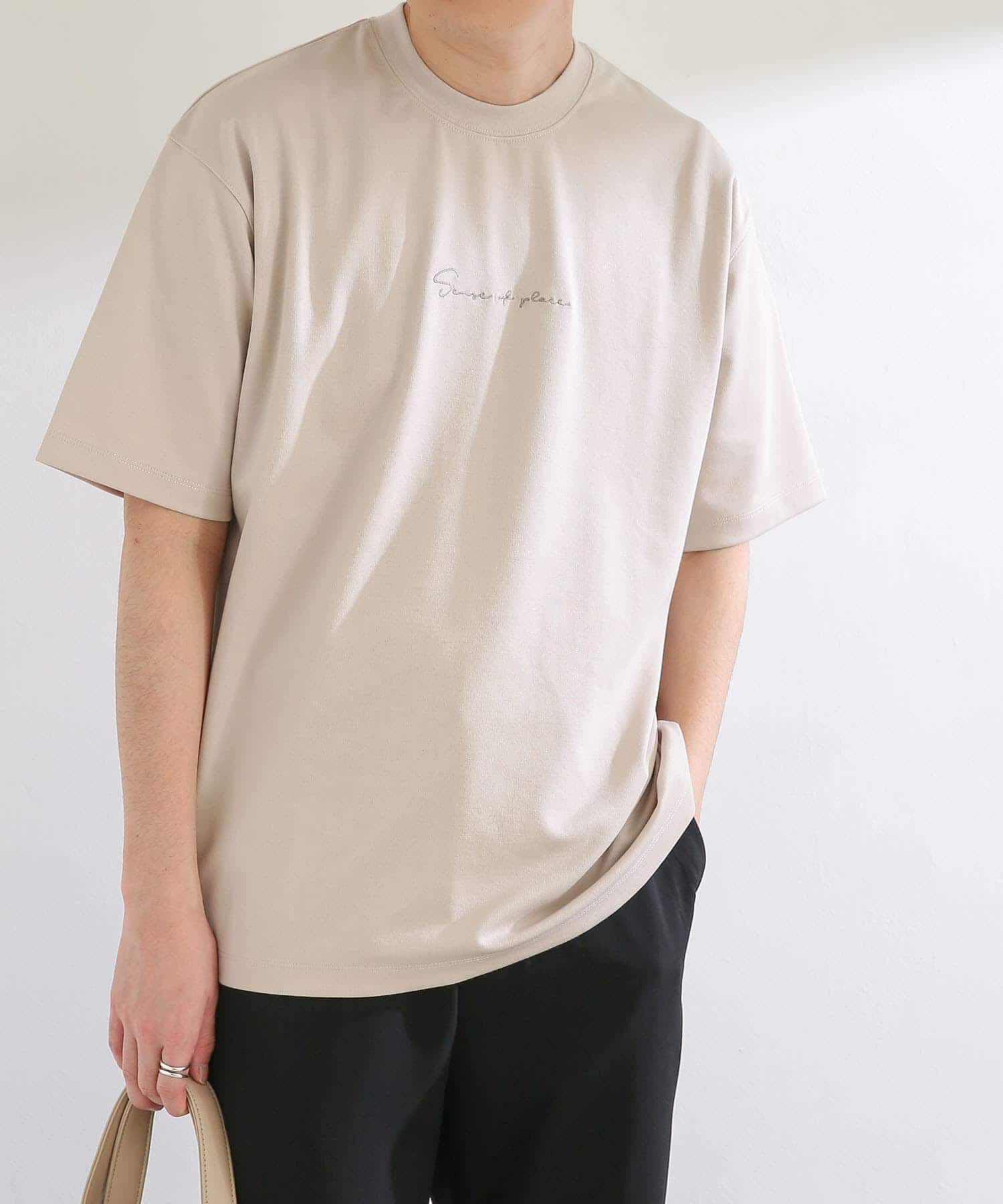 SENSE OF PLACE by URBAN RESEARCH「シシュウポンチTシャツ(5分袖)」|Tシャツ・カットソー|