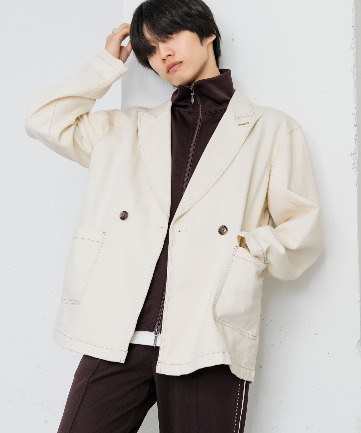 SENSE OF PLACE by URBAN RESEARCH「カツラギステッチアウトルーズジャケット」|その他|