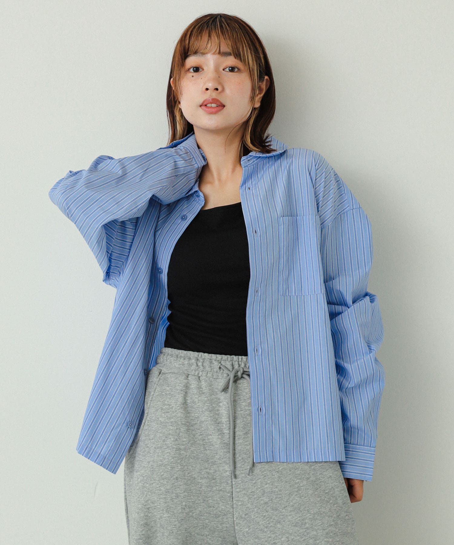 SENSE OF PLACE by URBAN RESEARCH「『ユニセックス』アソートボクシーシャツ」|シャツ・ブラウス|ブルー系その他