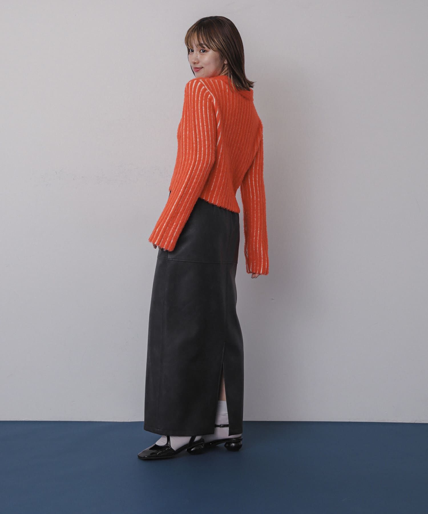 SENSE OF PLACE by URBAN RESEARCH「ヴィンテージレザーライクペンシルスカート」|スカート|