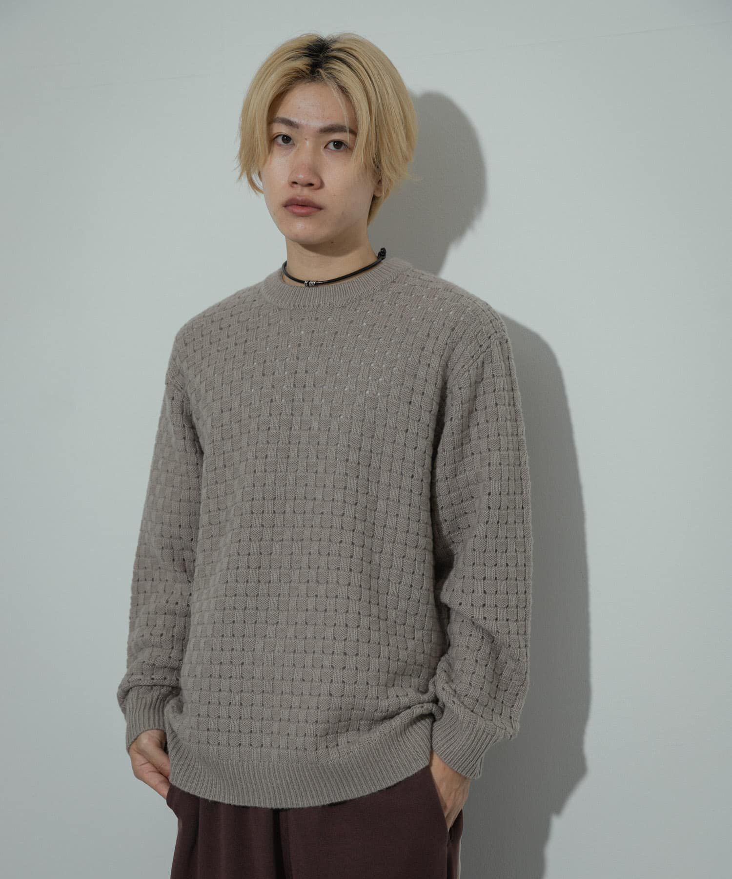 SENSE OF PLACE by URBAN RESEARCH「クロス編みシアークルーネックニット」|ニット・セーター|
