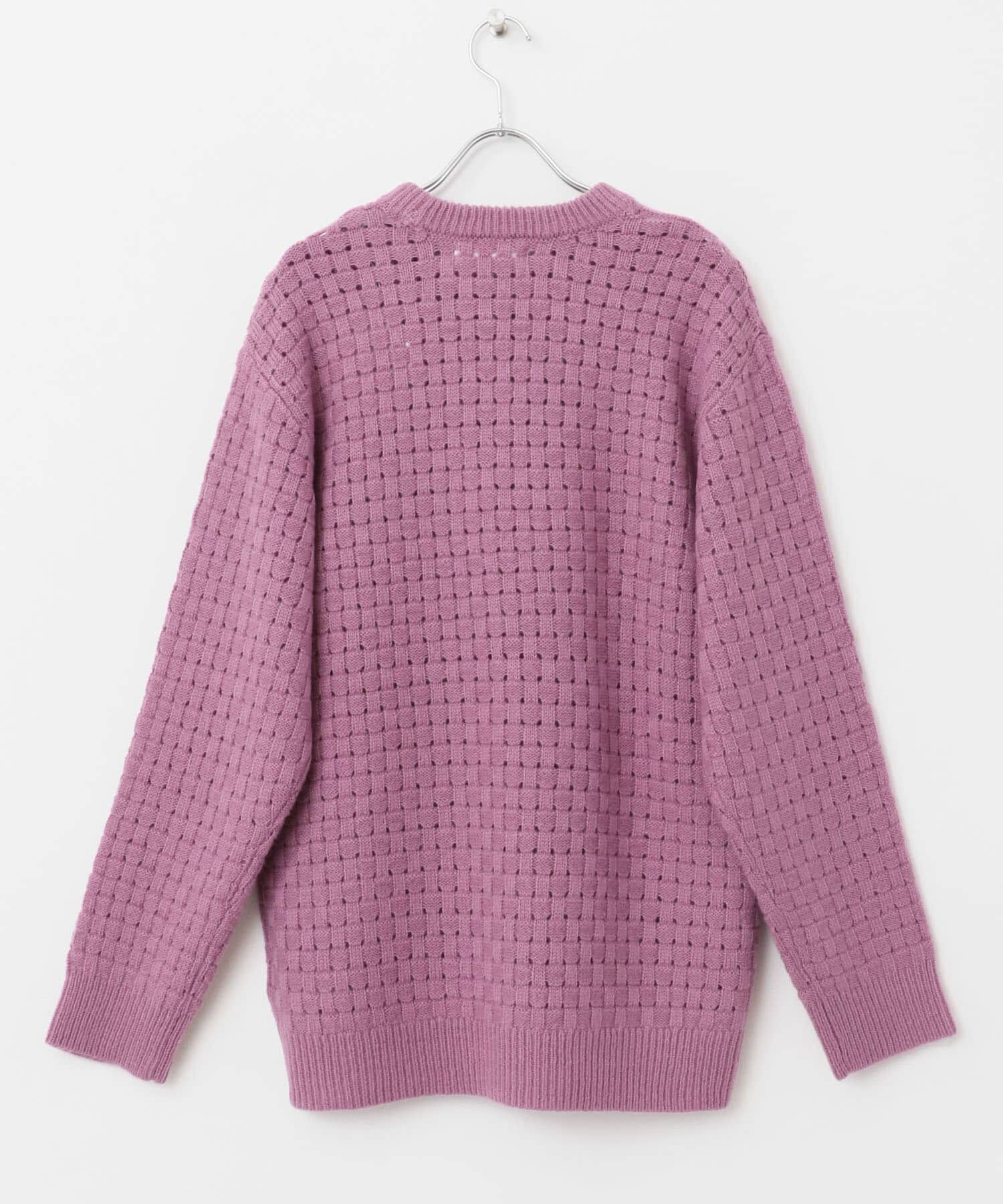 SENSE OF PLACE by URBAN RESEARCH「クロス編みシアークルーネックニット」|ニット・セーター|