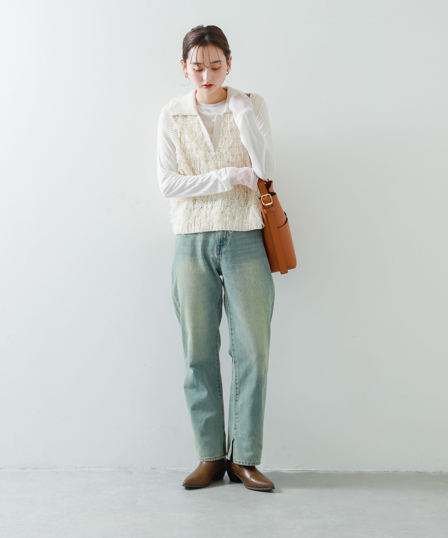 SENSE OF PLACE by URBAN RESEARCH「ループヤーンニットベスト」|ベスト・ジレ|