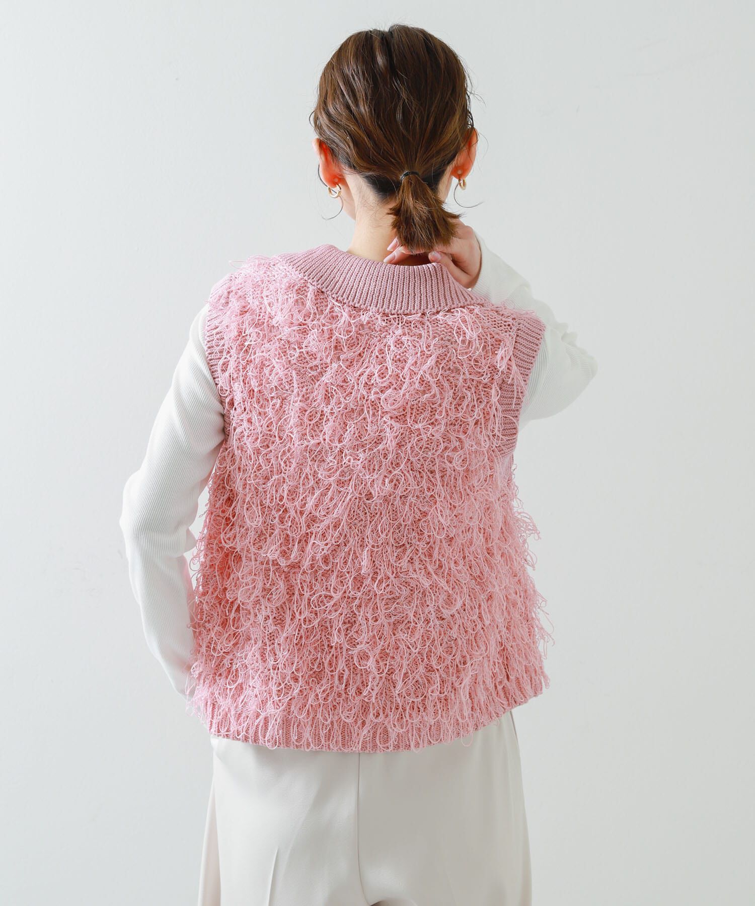 SENSE OF PLACE by URBAN RESEARCH「ループヤーンニットベスト」|ベスト・ジレ|