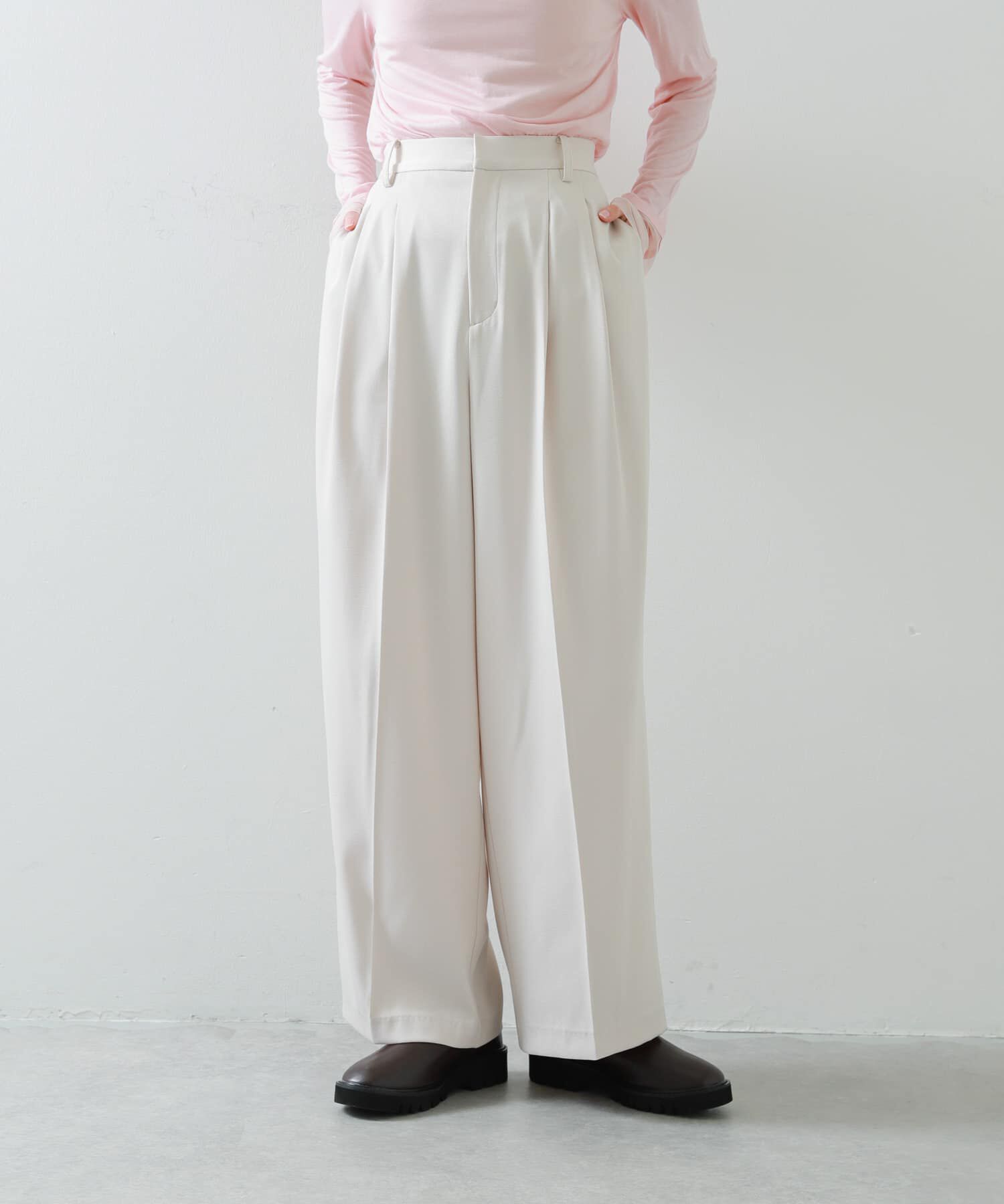 SENSE OF PLACE by URBAN RESEARCH「ルーズタックスラックス」|その他|ライトベージュ