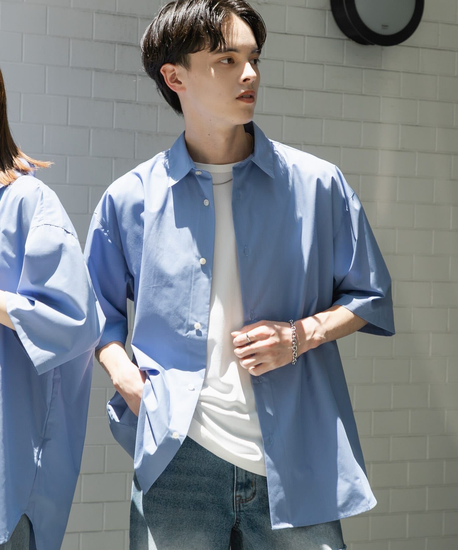 SENSE OF PLACE by URBAN RESEARCH「『ﾕﾆｾｯｸｽ』ﾘﾗｯｸｽﾌｨｯﾄﾚｷﾞｭﾗｰｶﾗｰｼｮｰﾄｽﾘｰ 」|シャツ・ブラウス|