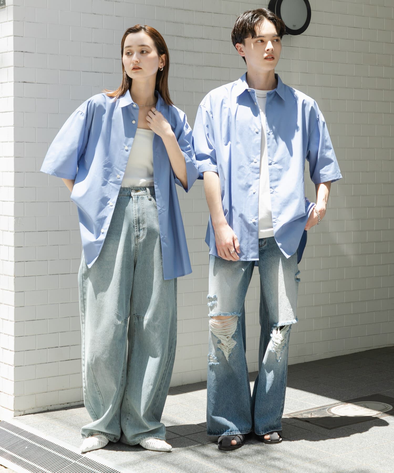 SENSE OF PLACE by URBAN RESEARCH「『ﾕﾆｾｯｸｽ』ﾘﾗｯｸｽﾌｨｯﾄﾚｷﾞｭﾗｰｶﾗｰｼｮｰﾄｽﾘｰ 」|シャツ・ブラウス|