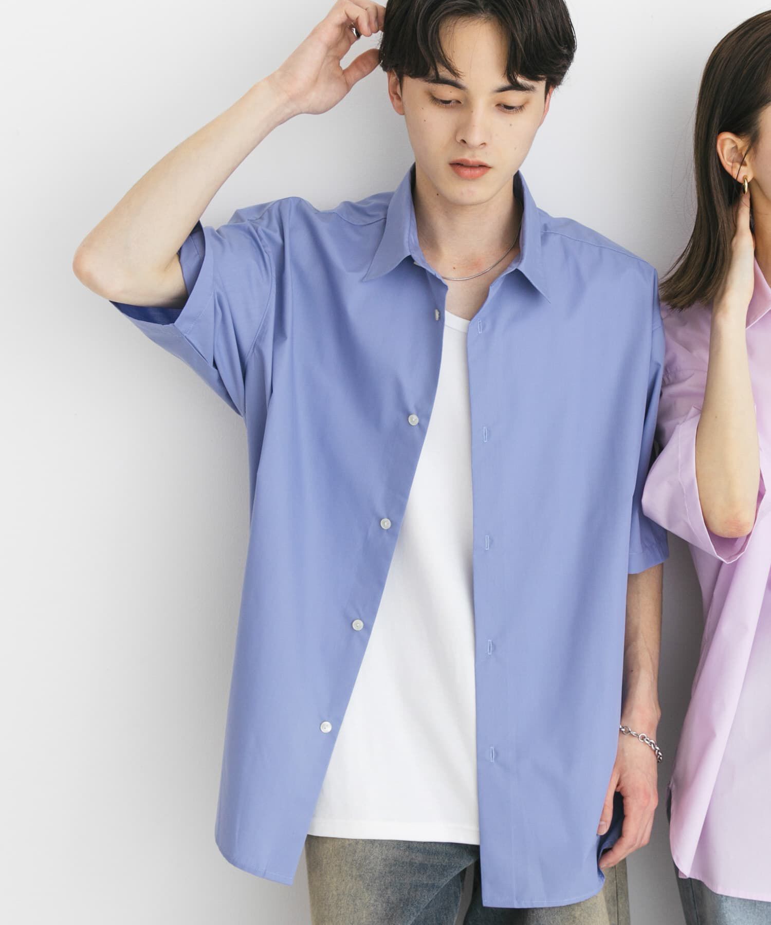 SENSE OF PLACE by URBAN RESEARCH「『ﾕﾆｾｯｸｽ』ﾘﾗｯｸｽﾌｨｯﾄﾚｷﾞｭﾗｰｶﾗｰｼｮｰﾄｽﾘｰ 」|シャツ・ブラウス|