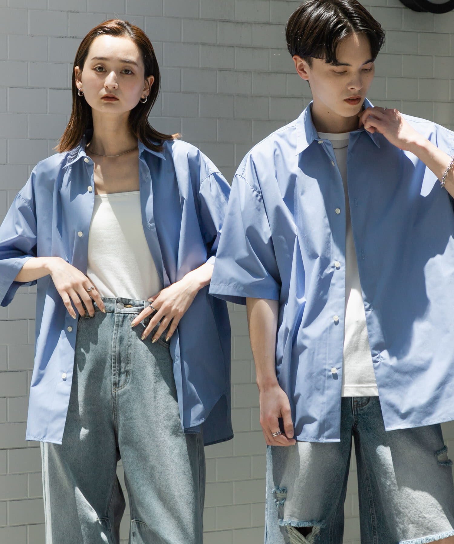 SENSE OF PLACE by URBAN RESEARCH「『ﾕﾆｾｯｸｽ』ﾘﾗｯｸｽﾌｨｯﾄﾚｷﾞｭﾗｰｶﾗｰｼｮｰﾄｽﾘｰ 」|シャツ・ブラウス|