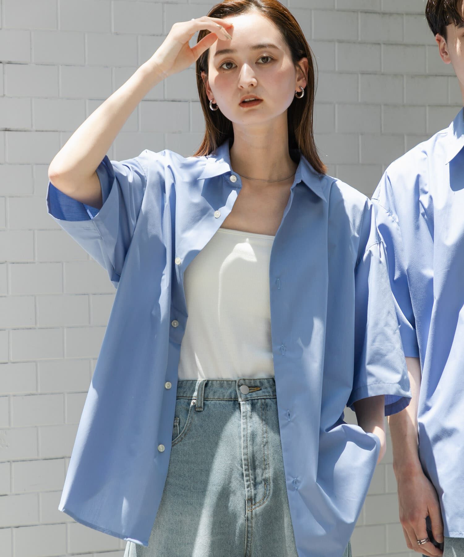 SENSE OF PLACE by URBAN RESEARCH「『ﾕﾆｾｯｸｽ』ﾘﾗｯｸｽﾌｨｯﾄﾚｷﾞｭﾗｰｶﾗｰｼｮｰﾄｽﾘｰ 」|シャツ・ブラウス|