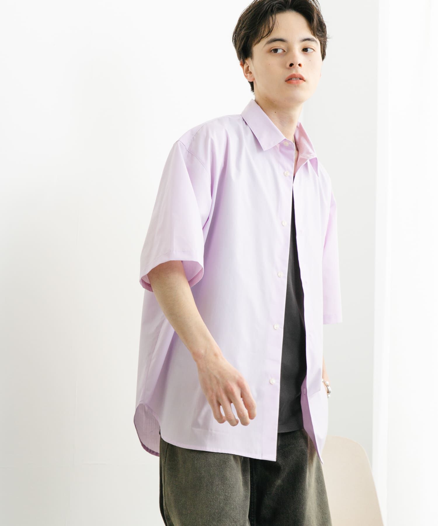 SENSE OF PLACE by URBAN RESEARCH「『ﾕﾆｾｯｸｽ』ﾘﾗｯｸｽﾌｨｯﾄﾚｷﾞｭﾗｰｶﾗｰｼｮｰﾄｽﾘｰ 」|シャツ・ブラウス|