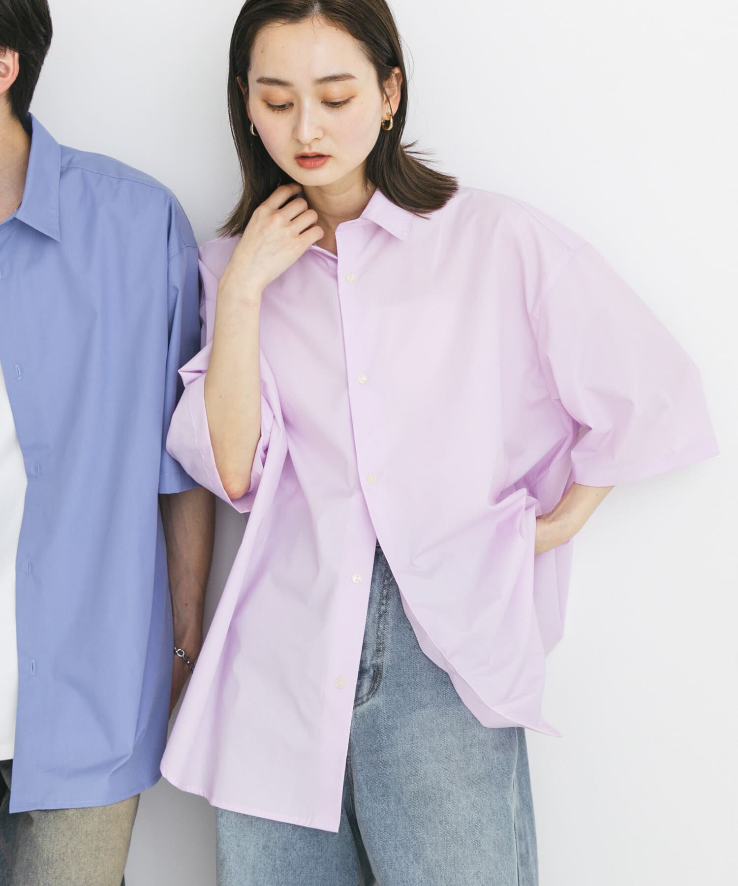 SENSE OF PLACE by URBAN RESEARCH「『ﾕﾆｾｯｸｽ』ﾘﾗｯｸｽﾌｨｯﾄﾚｷﾞｭﾗｰｶﾗｰｼｮｰﾄｽﾘｰ 」|シャツ・ブラウス|