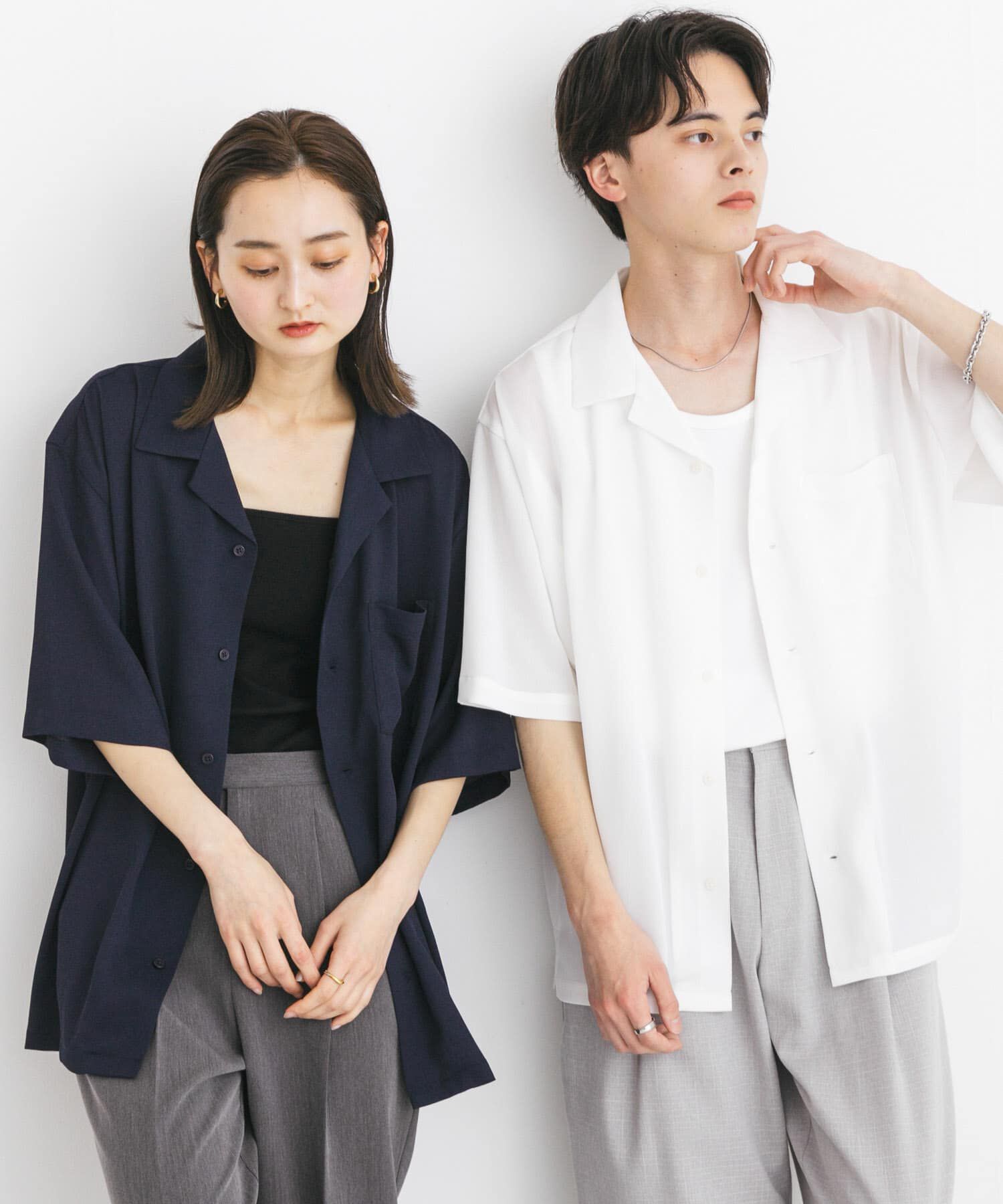 SENSE OF PLACE by URBAN RESEARCH「『ユニセックス』シアーヨウリュウオープンカラーシャツ」|シャツ・ブラウス|