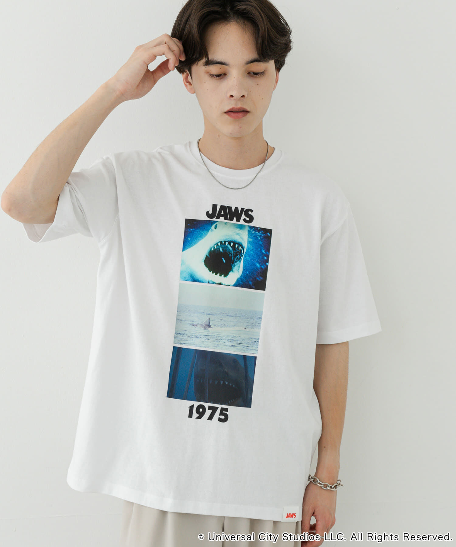 SENSE OF PLACE by URBAN RESEARCH「『別注』SENSE OF PLACE&times;JAWS　プリントT-SHIRTS/A」|Tシャツ・カットソー|