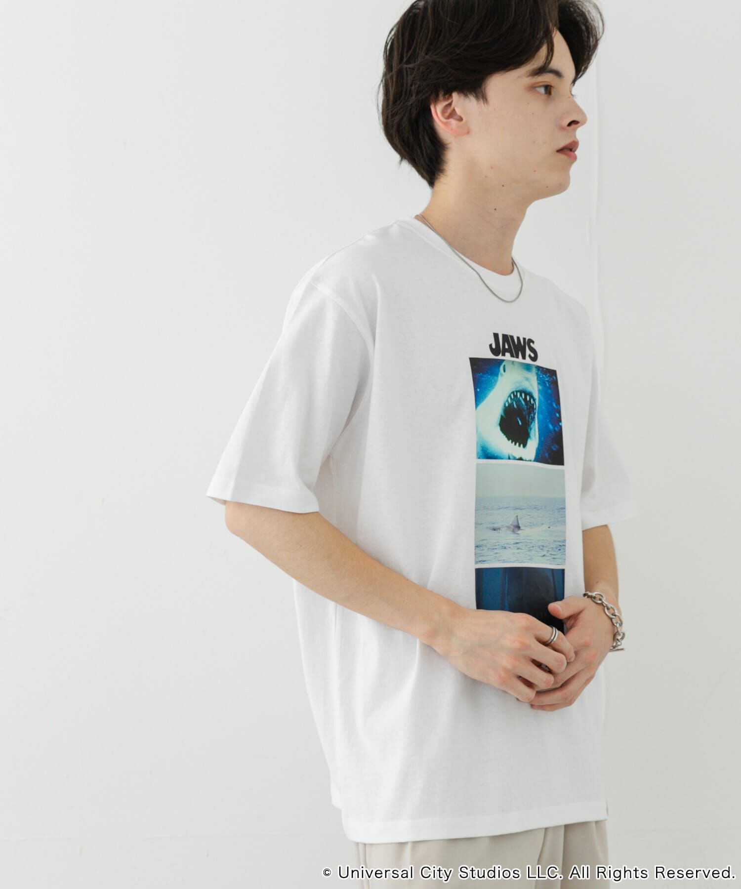 SENSE OF PLACE by URBAN RESEARCH「『別注』SENSE OF PLACE&times;JAWS　プリントT-SHIRTS/A」|Tシャツ・カットソー|
