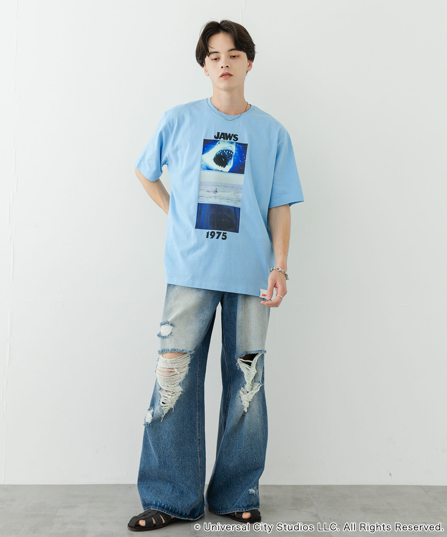 SENSE OF PLACE by URBAN RESEARCH「『別注』SENSE OF PLACE&times;JAWS　プリントT-SHIRTS/A」|Tシャツ・カットソー|