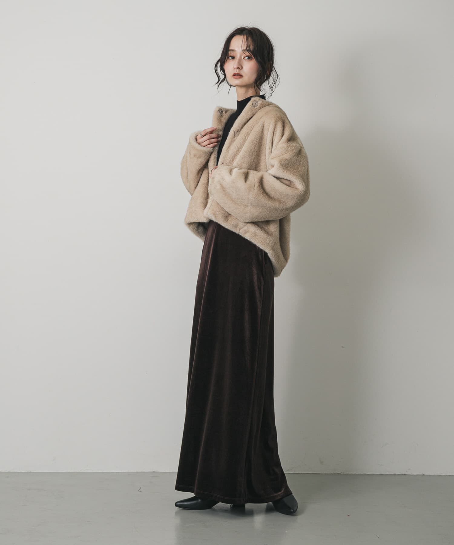 SENSE OF PLACE by URBAN RESEARCH「『TALLサイズ/WEB限定』ベロアナロースカート」|スカート|