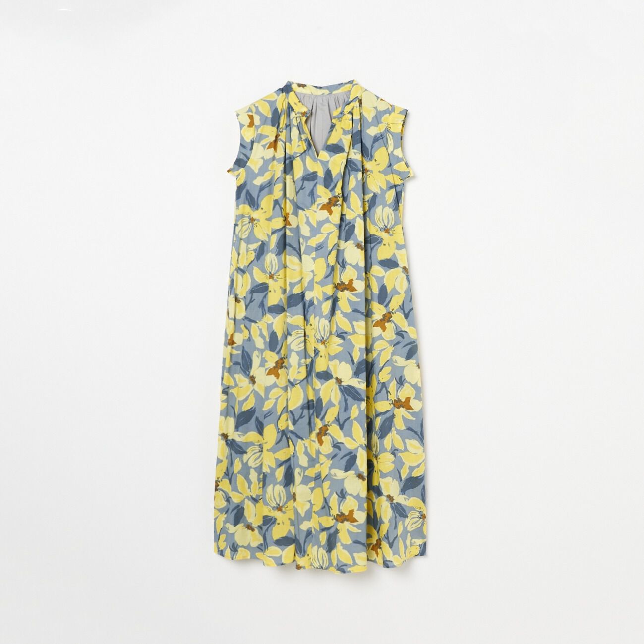  「THREE DOTS PRINT SS DRESS」|ワンピース|イエロー