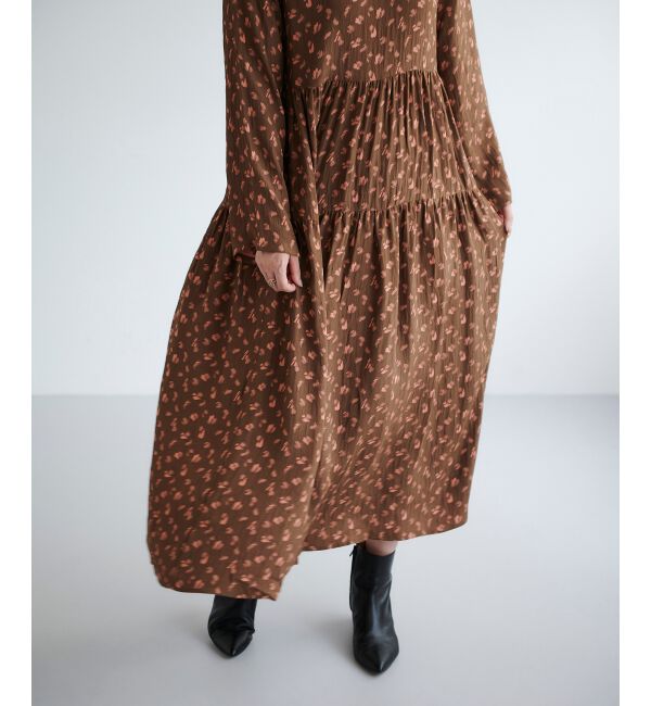 le.coeur blanc「フラワージャガードティアードワンピース」|ワンピース|