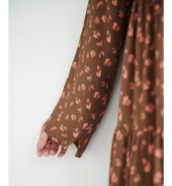 le.coeur blanc「フラワージャガードティアードワンピース」|ワンピース|