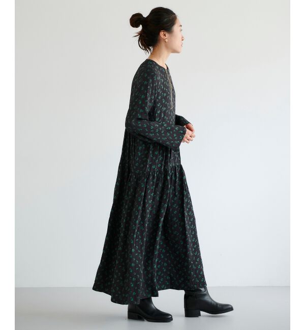 le.coeur blanc「フラワージャガードティアードワンピース」|ワンピース|