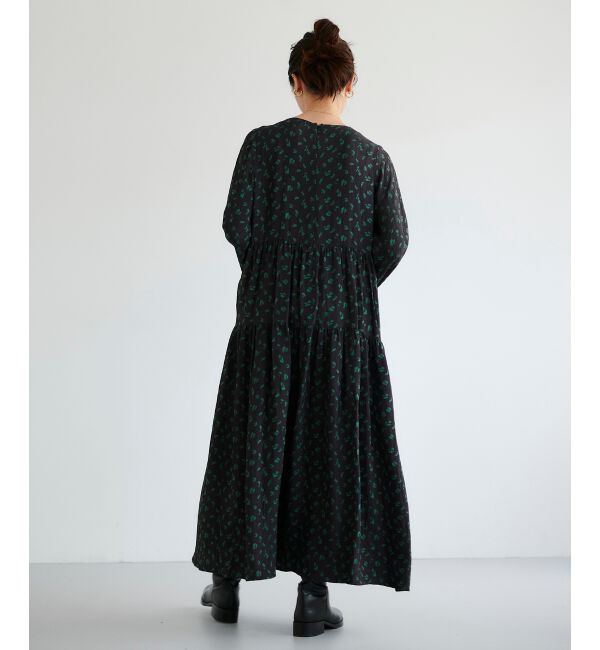 le.coeur blanc「フラワージャガードティアードワンピース」|ワンピース|