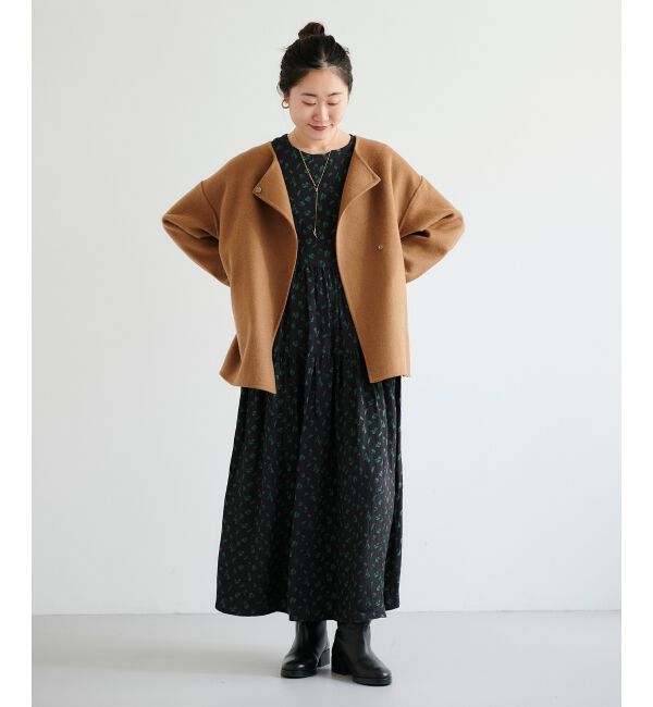 le.coeur blanc「フラワージャガードティアードワンピース」|ワンピース|