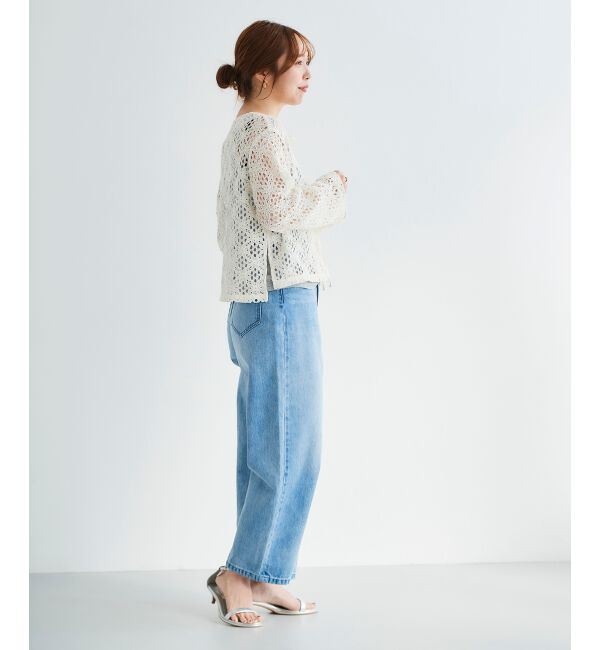 le.coeur blanc「《WEB限定アイテム》コードレースフロントリボンブラウス」|シャツ・ブラウス|