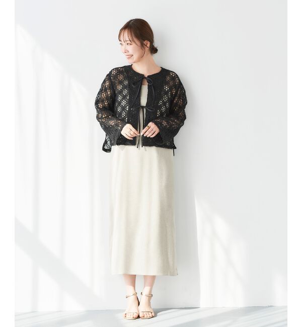 le.coeur blanc「《WEB限定アイテム》コードレースフロントリボンブラウス」|シャツ・ブラウス|