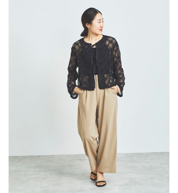 le.coeur blanc「《WEB限定アイテム》コードレースフロントリボンブラウス」|シャツ・ブラウス|