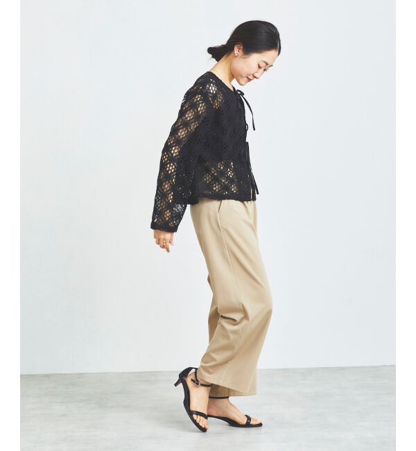 le.coeur blanc「《WEB限定アイテム》コードレースフロントリボンブラウス」|シャツ・ブラウス|