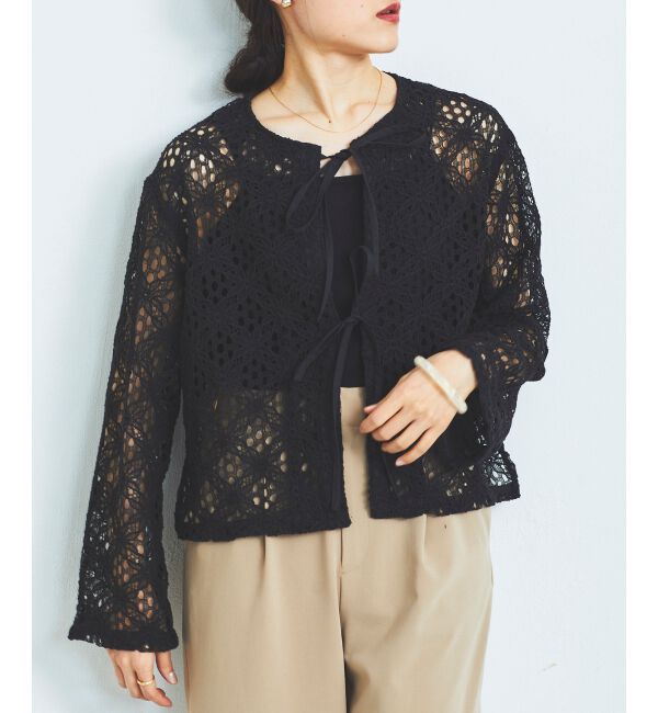 le.coeur blanc「《WEB限定アイテム》コードレースフロントリボンブラウス」|シャツ・ブラウス|