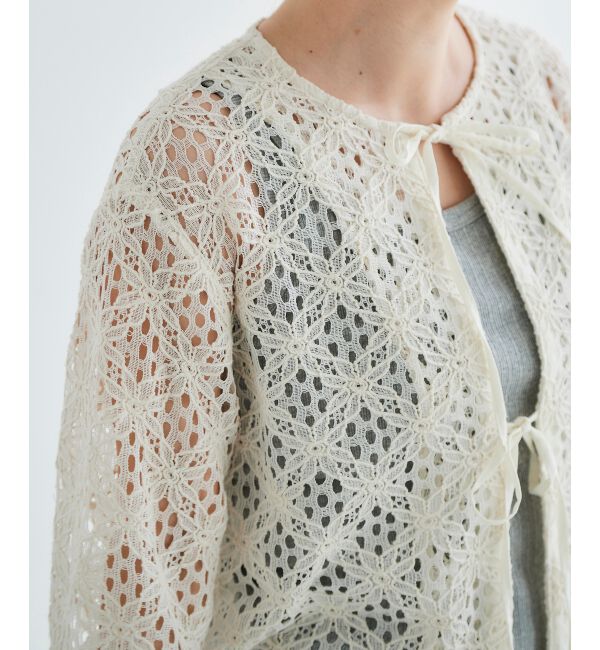 le.coeur blanc「《WEB限定アイテム》コードレースフロントリボンブラウス」|シャツ・ブラウス|