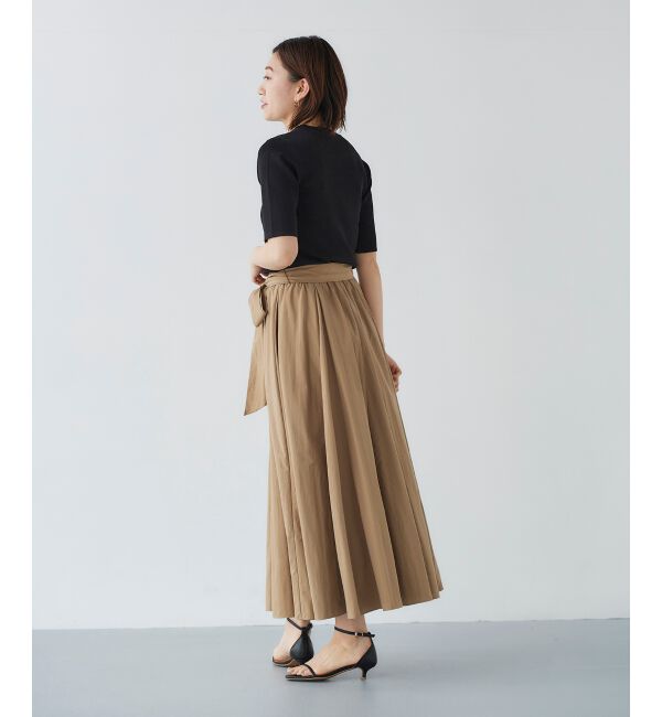 le.coeur blanc「ウエストリボンボリュームロングスカート」|スカート|