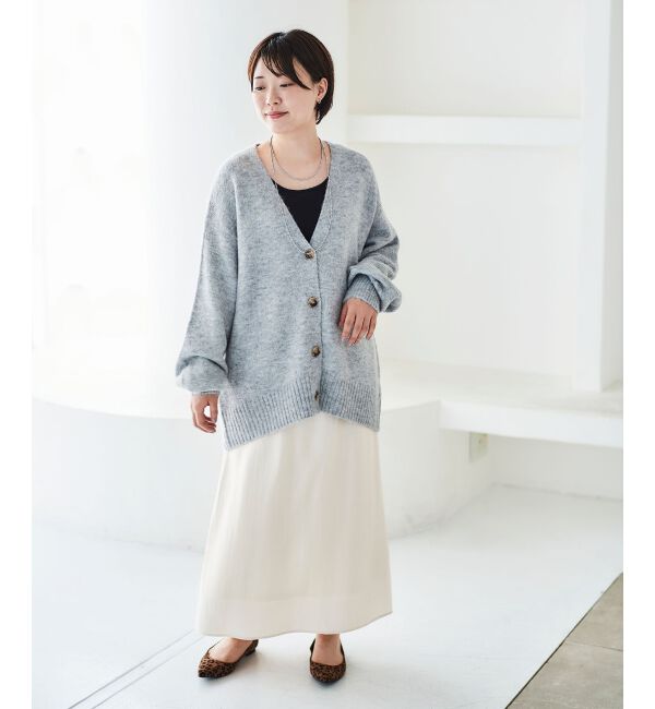 le.coeur blanc「ソフトグリッターナロースカート」|スカート|