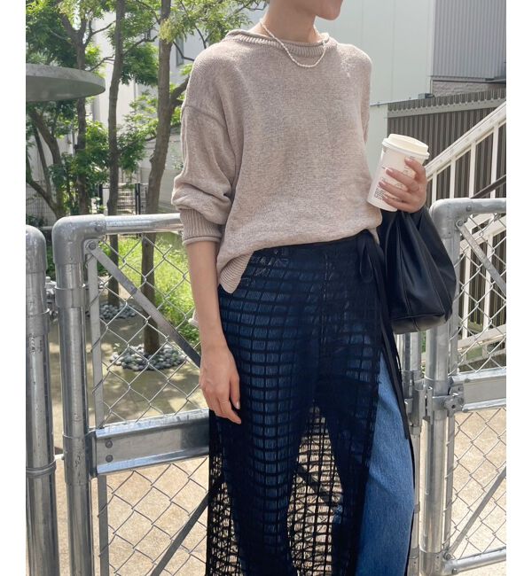 le.coeur blanc「ファンシーヤーンロールデザインニット」|ニット・セーター|