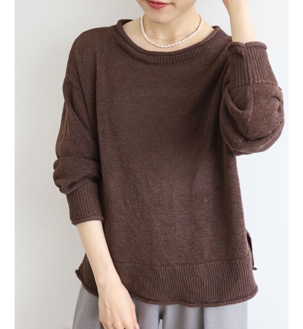 le.coeur blanc「ファンシーヤーンロールデザインニット」|ニット・セーター|