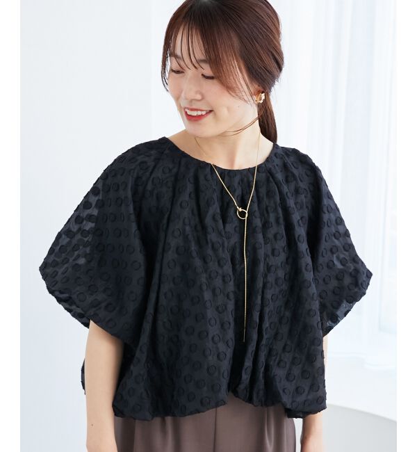 le.coeur blanc「《手洗い可能》TORRAZZO DONNA ドットバルーンブラウス」|シャツ・ブラウス|