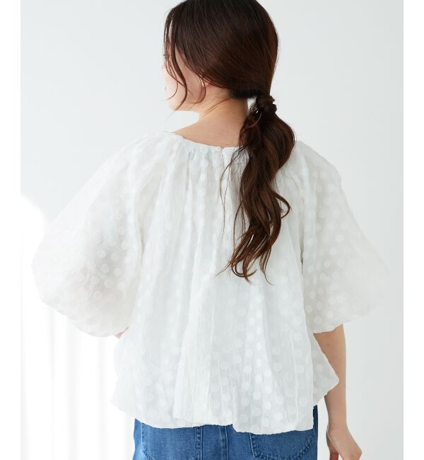 le.coeur blanc「《手洗い可能》TORRAZZO DONNA ドットバルーンブラウス」|シャツ・ブラウス|